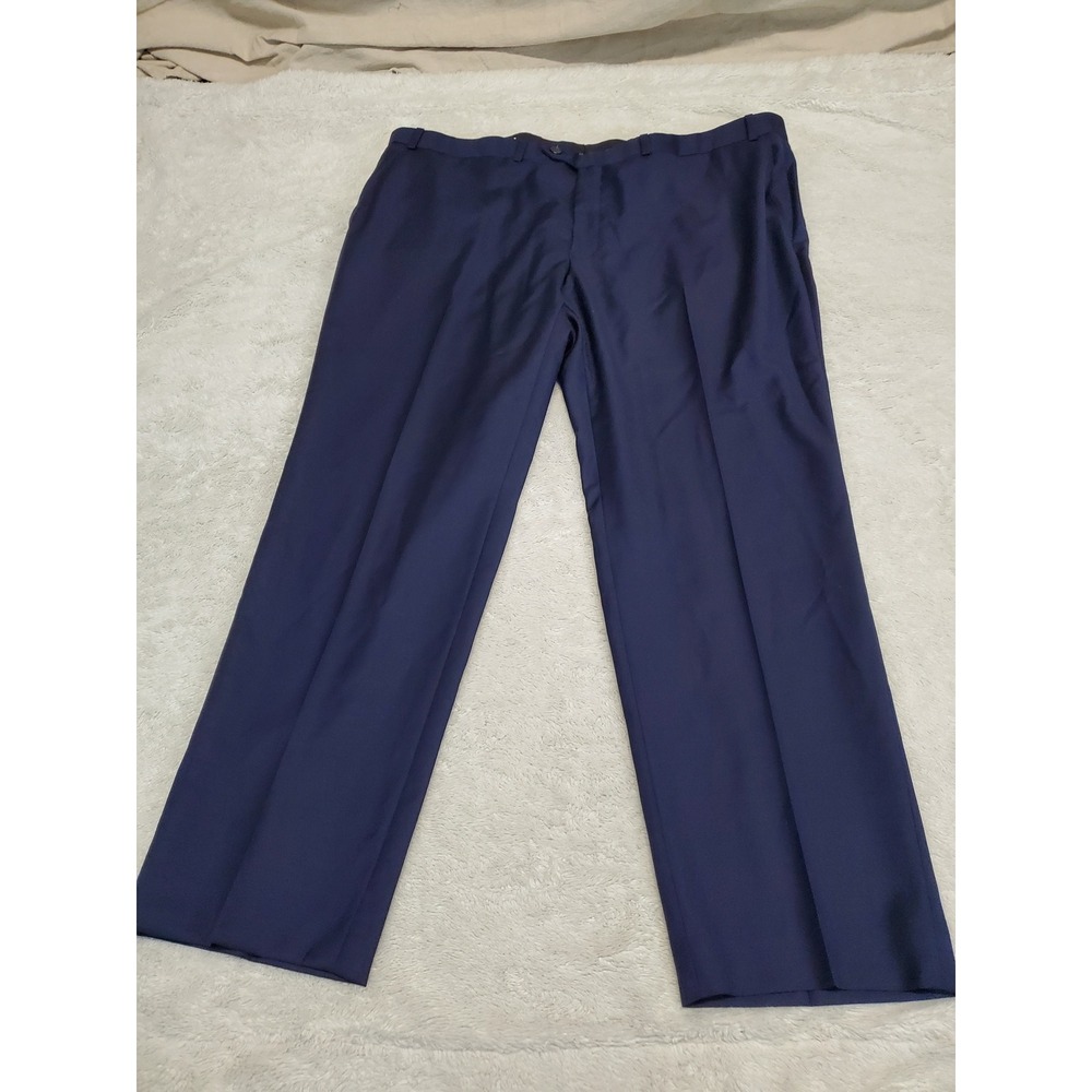 Lauren Ralph Lauren Navy Blue Wool Creased Dress Pants 44x30 Office Classic